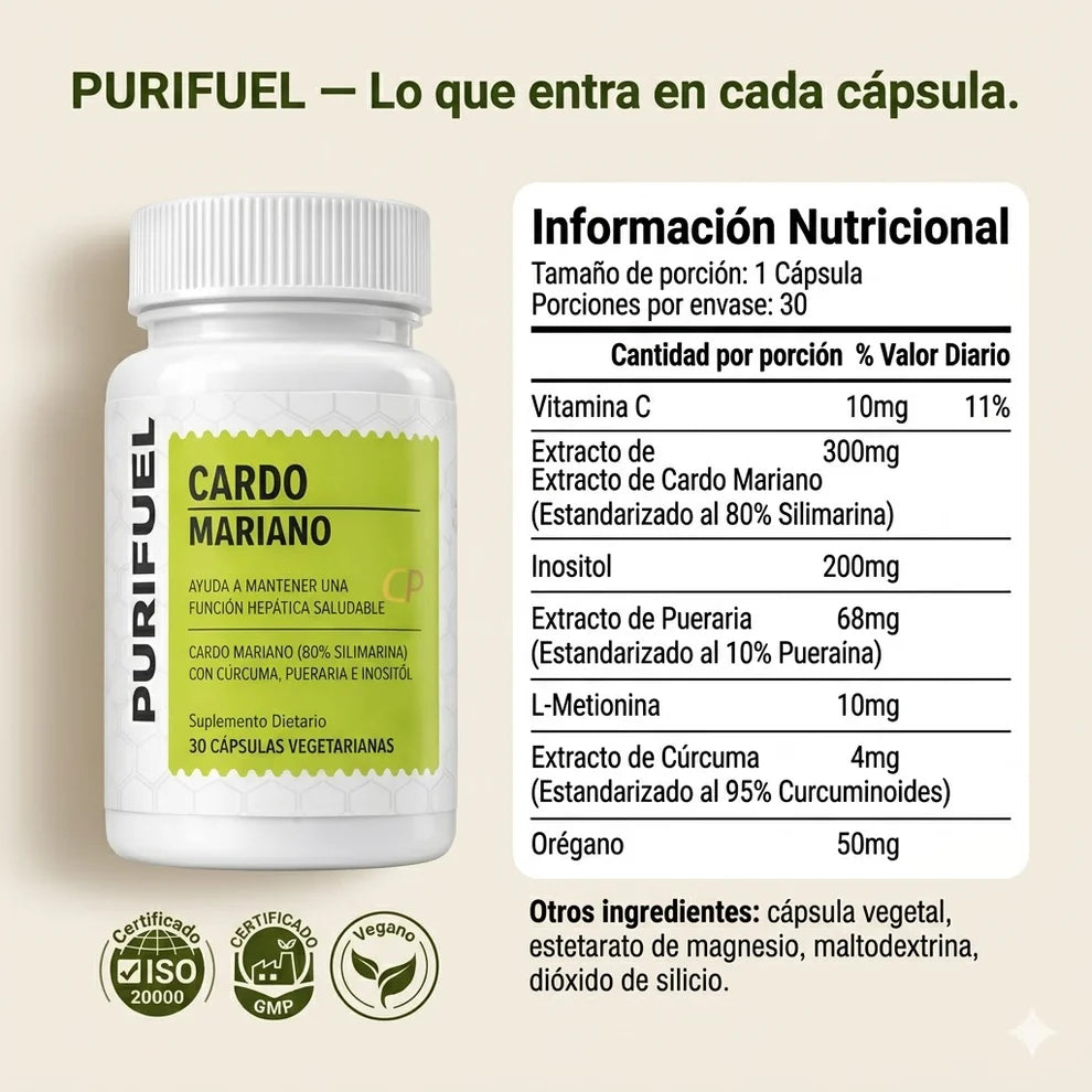 Purifuel™ Desintoxicación del Hígado y Limpieza de Colon